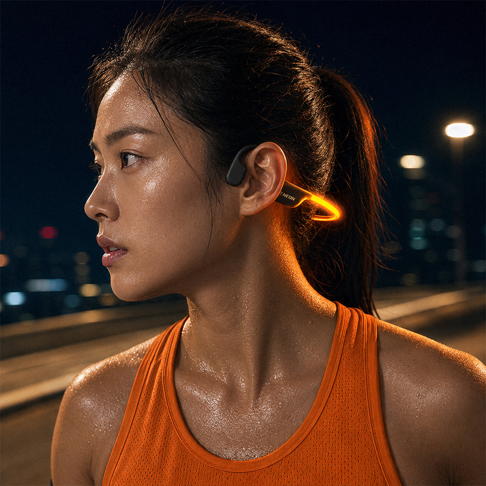 에이투 본네온 초경량 LED 골전도 블루투스 이어폰 MP3 탑재 완전방수 IPX7 BONE NEON