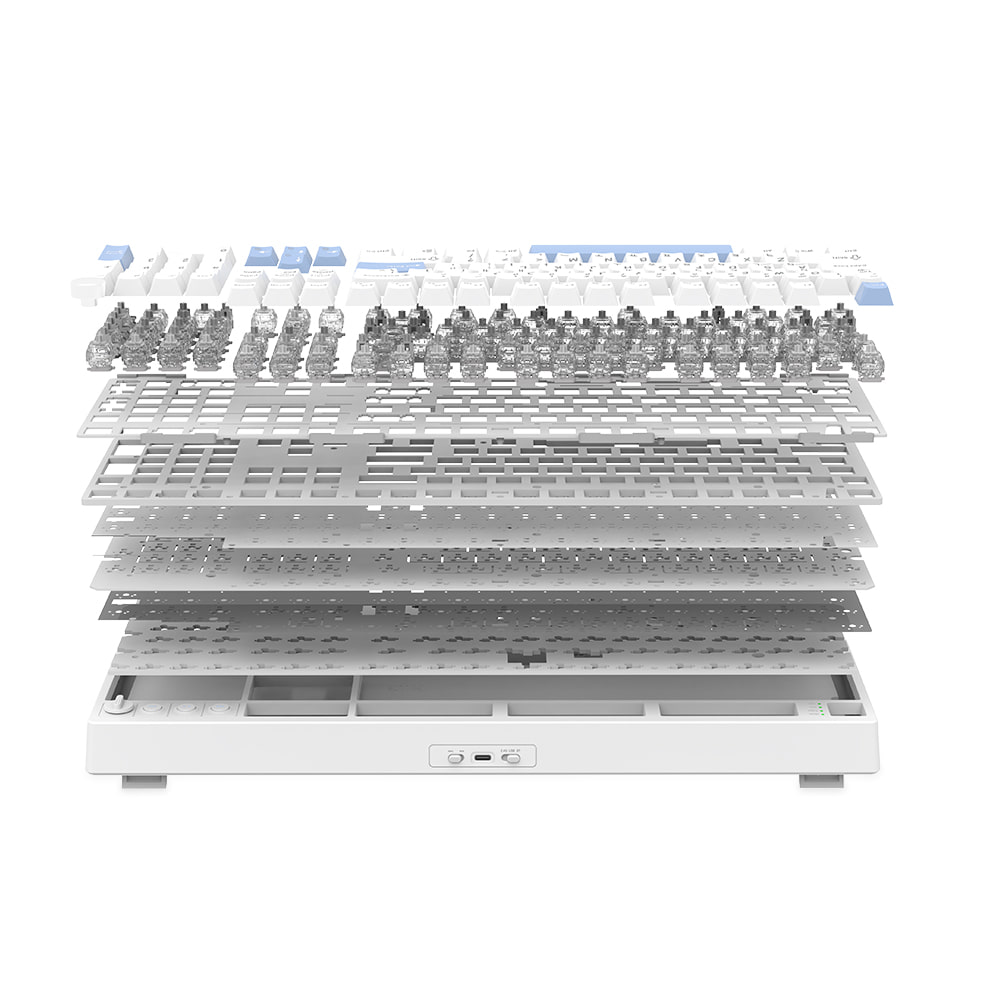 에이투 GK5 프로 유무선 게이밍키보드 LED 기계식 USB 풀배열 발로란트 오버워치 GK5PRO 오테뮤 그레이축