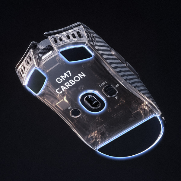 에이투 GM7 CARBON 49g 초경량 8K 유무선 블루투스 게이밍 마우스 OMRON 광학 스위치 CF 블랙 카본